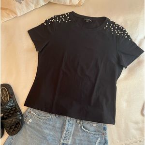 Pearl embellished top